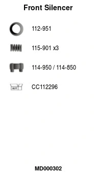 Front Muffler (MD000302)