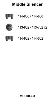 Centre Muffler (MD000303)