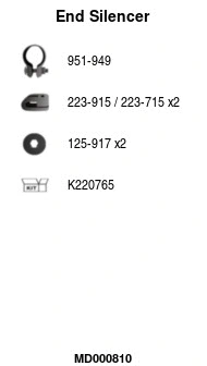 Rear Muffler (MD000810)