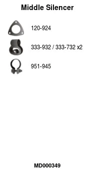 Centre Muffler (MD000349)