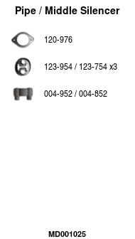 Centre Muffler (MD001025)