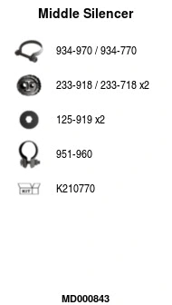 Centre Muffler (MD000843)