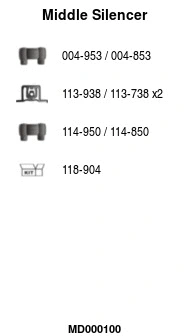 Centre Muffler (MD000100)
