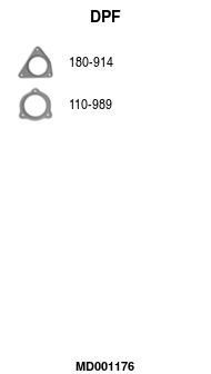 Soot/Particulate Filter, exhaust system (MD001176)