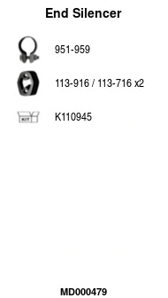 Rear Muffler (MD000479)