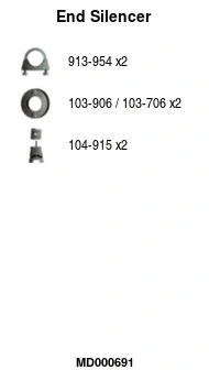 Rear Muffler (MD000691)