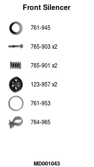 Front Muffler (MD001043)