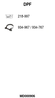 Soot/Particulate Filter, exhaust system (MD000906)