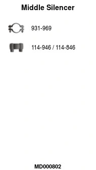 Centre Muffler (MD000802)