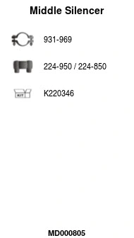 Centre Muffler (MD000805)