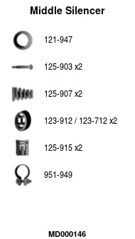 Centre Muffler (MD000146)