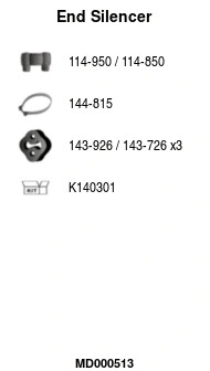 Rear Muffler (MD000513)
