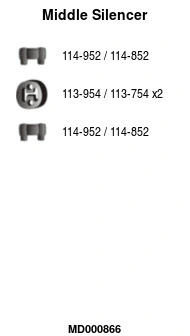 Centre Muffler (MD000866)