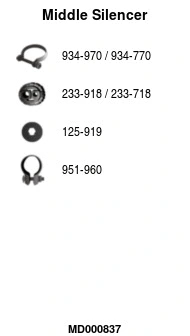 Centre Muffler (MD000837)