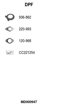 Soot/Particulate Filter, exhaust system (MD000947)