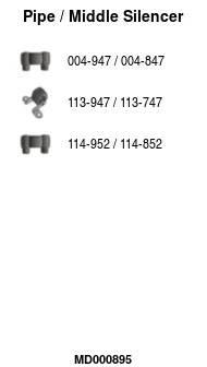 Centre Muffler (MD000895)