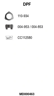 Soot/Particulate Filter, exhaust system (MD000463)