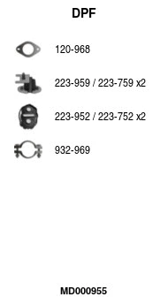 Soot/Particulate Filter, exhaust system (MD000955)