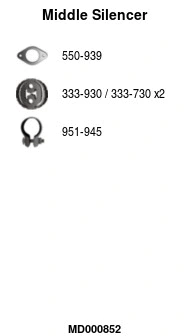 Centre Muffler (MD000852)