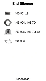 Rear Muffler (MD000683)