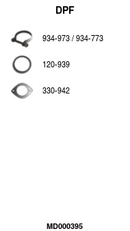 Soot/Particulate Filter, exhaust system (MD000395)
