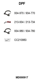 Soot/Particulate Filter, exhaust system (MD000917)