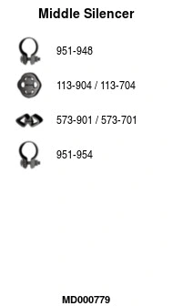Centre Muffler (MD000779)