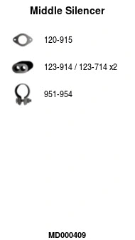 Centre Muffler (MD000409)