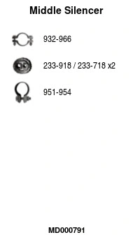 Centre Muffler (MD000791)
