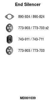 Rear Muffler (MD001039)