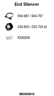 Rear Muffler (MD000818)