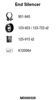 Rear Muffler (MD000328)