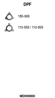 Soot/Particulate Filter, exhaust system (MD000800)