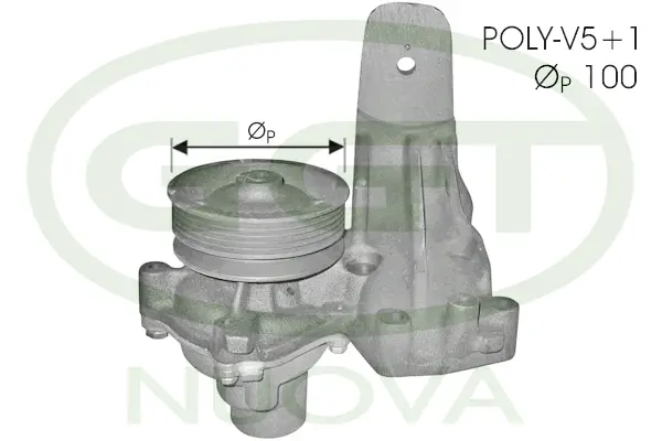 Water Pump, engine cooling (PA12404)