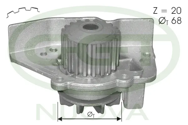 Water Pump, engine cooling (PA12303)