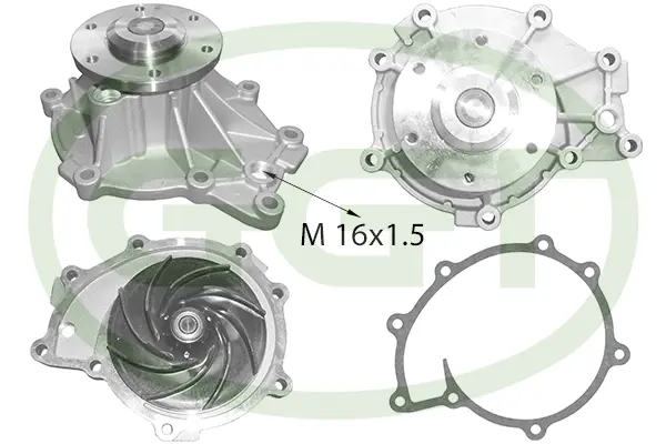 Water Pump, engine cooling (PA15130)