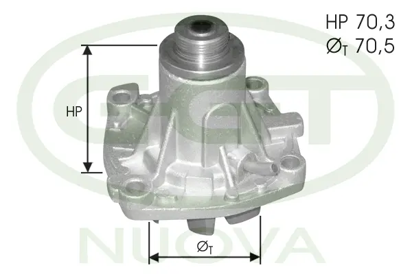 Water Pump, engine cooling (PA12295)
