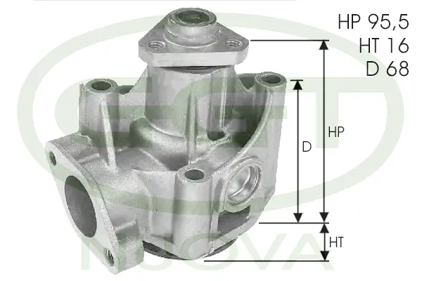 Water Pump, engine cooling (PA00806)