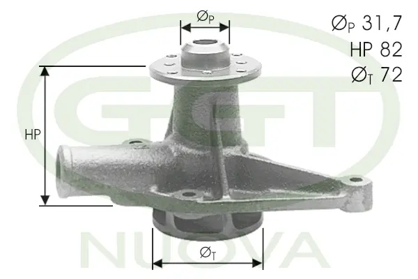 Water Pump, engine cooling (PA12014)