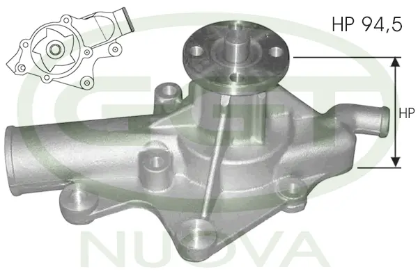 Water Pump, engine cooling (PA12093)
