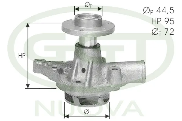 Water Pump, engine cooling (PA12012)