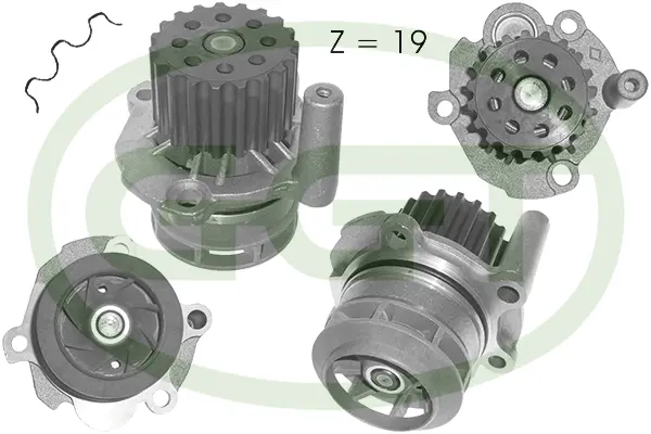 Water Pump, engine cooling (PA12796)