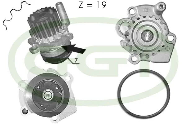 Water Pump, engine cooling (PA10825)