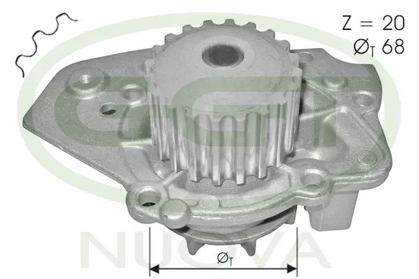 Water Pump, engine cooling (PA10531)