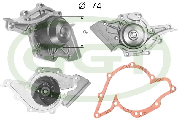 Water Pump, engine cooling (PA10774)