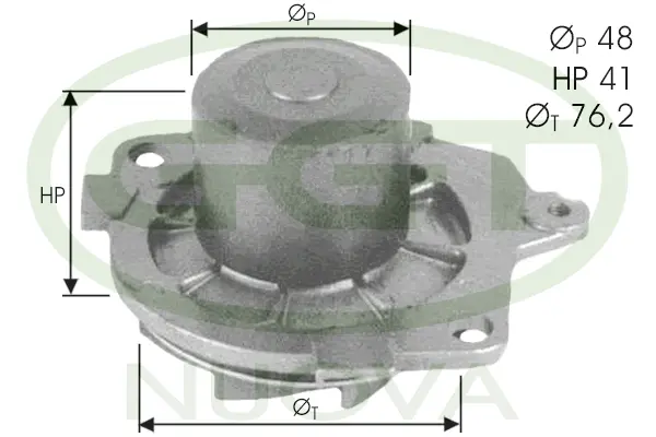 Water Pump, engine cooling (PA11111)