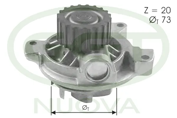 Water Pump, engine cooling (PA12024)