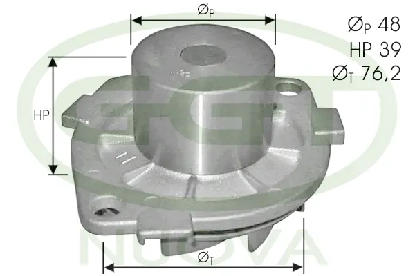Water Pump, engine cooling (PA10746)