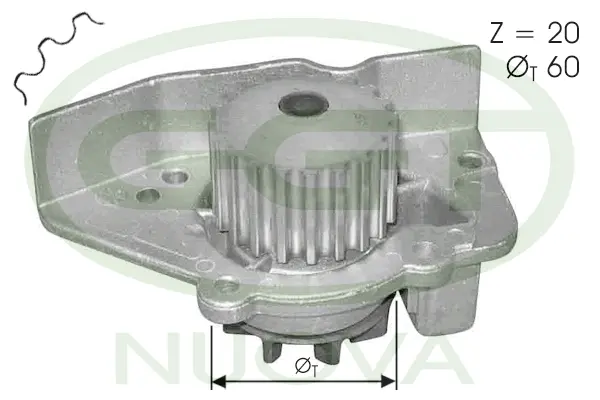 Water Pump, engine cooling (PA10589)