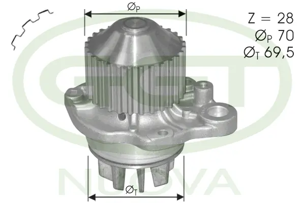 Water Pump, engine cooling (PA11113)